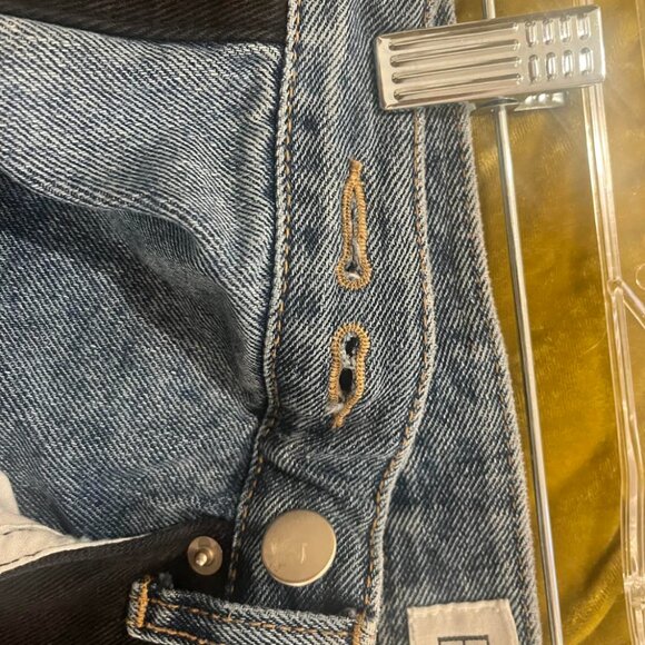 The Frankie Shop Hayla Contrast Denim Pants - Picture 8 of 9